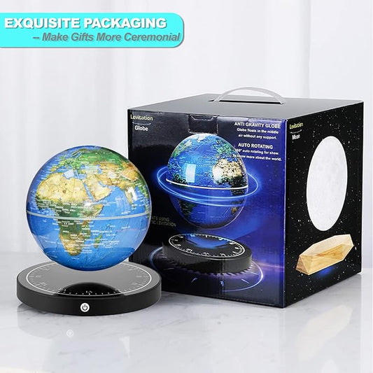 Magnetic levitation globe clock